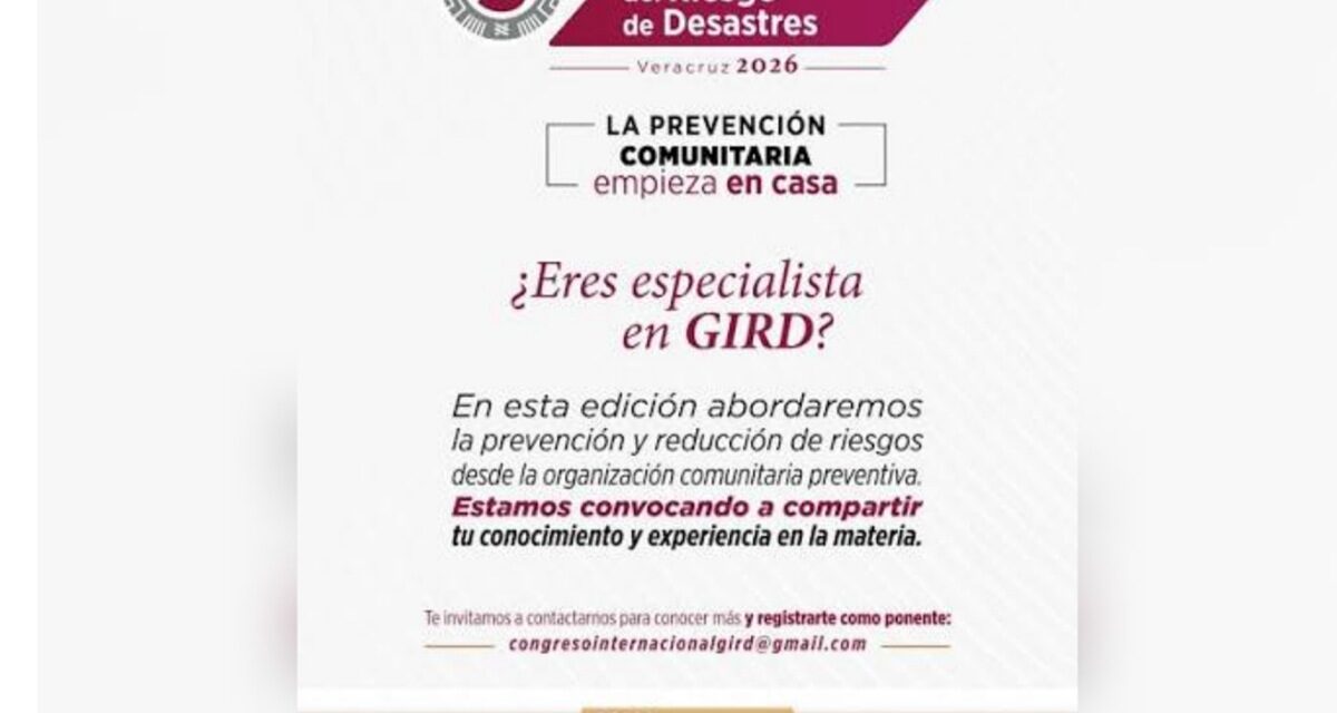 Abierta convocatoria del ‘Quinto Congreso Internacional de Gestión Integral de Riesgo de Desastres’