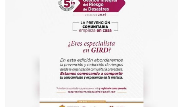 Abierta convocatoria del ‘Quinto Congreso Internacional de Gestión Integral de Riesgo de Desastres’