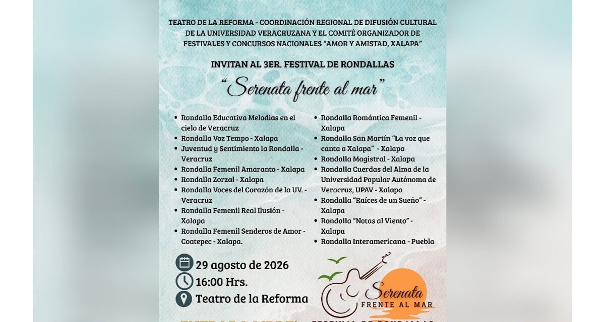Festival Nacional de Rondallas Serenata frente al mar en el Teatro de la Reforma