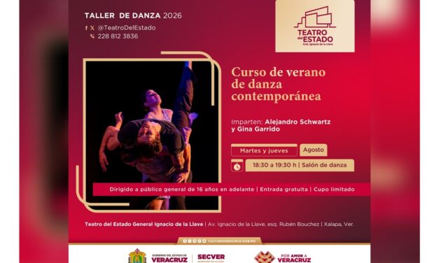 Abre la SECVER curso de verano de danza contemporánea en el Teatro del Estado