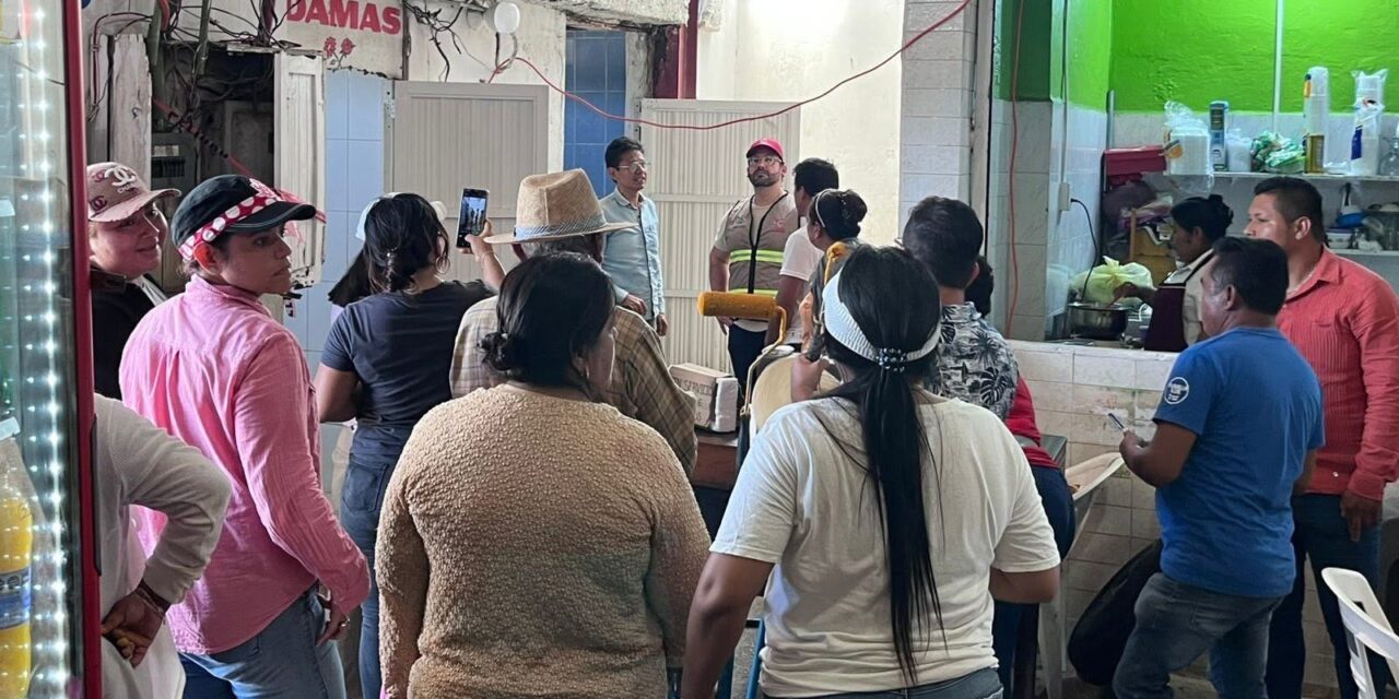 Acelera Pedro Miguel Rosaldo obras en mercados para reubicar a comerciantes del Centro en octubre