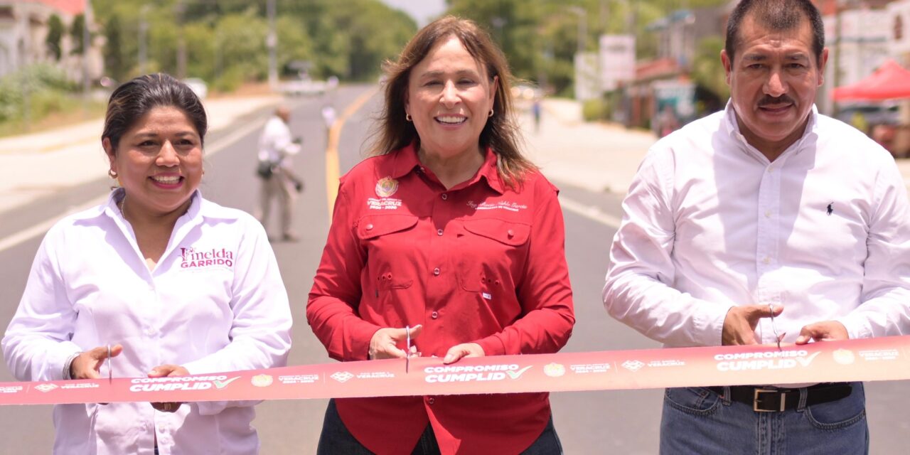 Rocío Nahle entrega 33 kilómetros completamente rehabilitados de la carretera Álamo–Tihuatlán