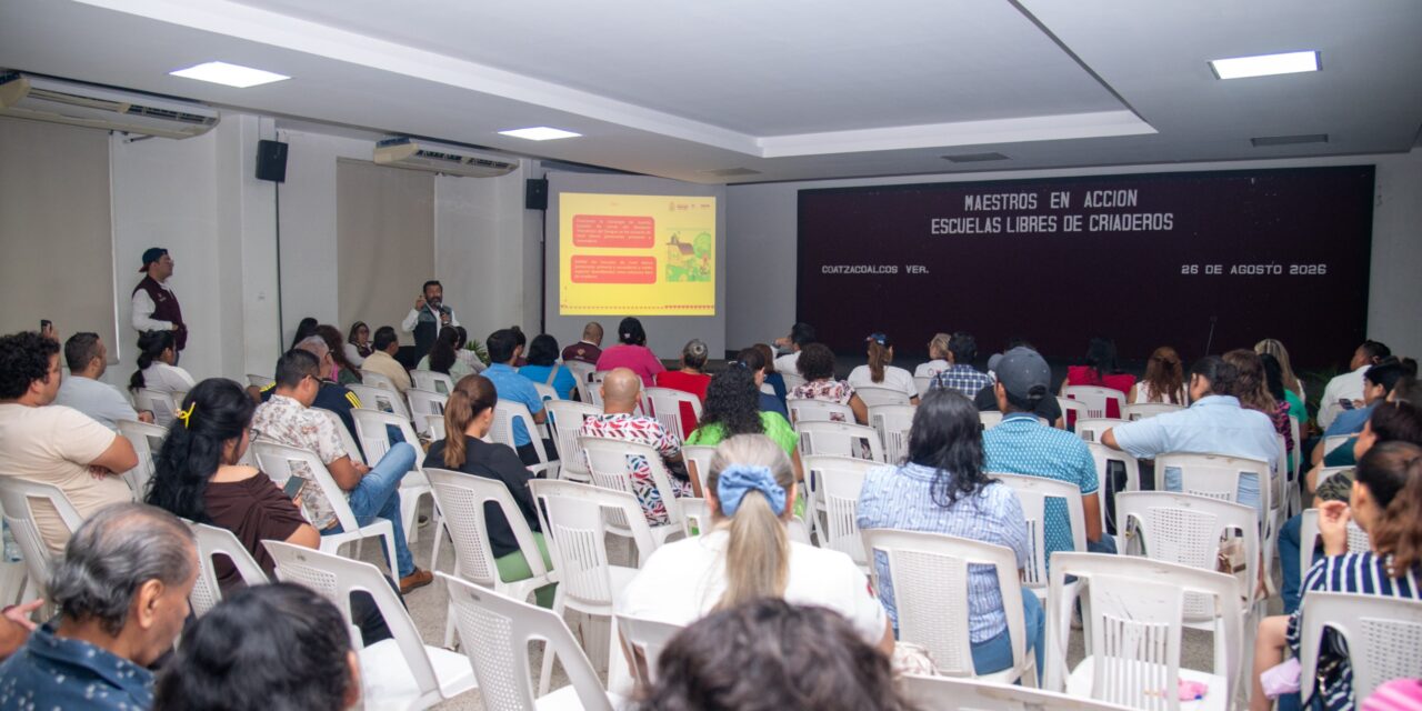 Incorpora Coatzacoalcos escuelas al combate contra el dengue con estrategia “Maestros en Acción”
