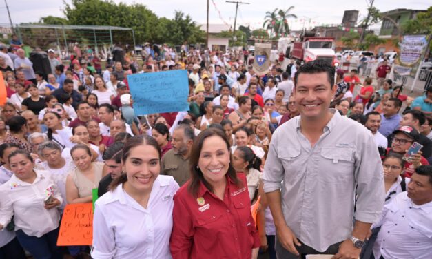 Rocío Nahle pone en marcha rehabilitación de 9.4 km de caminos en San Rafael