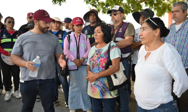 Pedro Miguel Rosaldo García supervisa descacharrización en Ciudad Olmeca y Dunas; proyectan colector pluvial