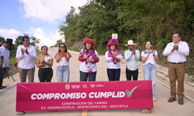 Cumple Rocío Nahle con la Huasteca; inaugura tramo en Huayacocotla – Zontecomatlán