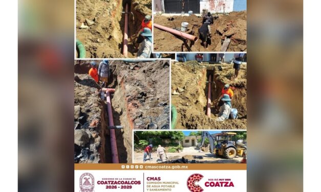 CMAS rehabilita red de drenaje sanitario en varios sectores de Coatzacoalcos