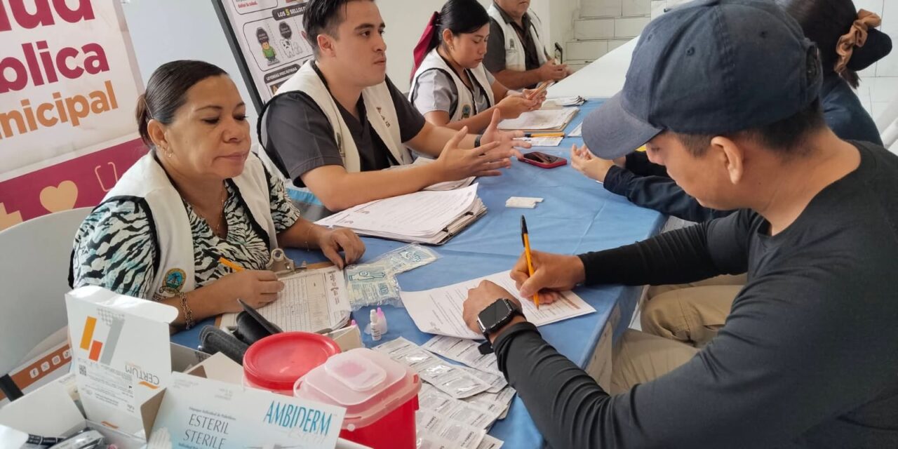 Realizan jornada integral de salud para policías municipales de Coatzacoalcos