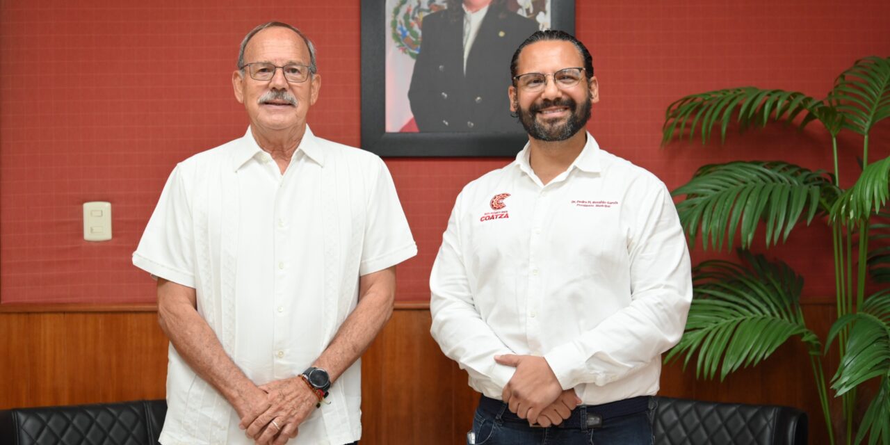 Acuerdan Pedro Miguel Rosaldo y Gerardo Balandrano fortalecer proyectos deportivos en Coatzacoalcos