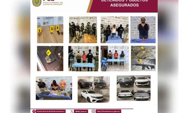 40 cateos en 30 municipios de Veracruz dejan 39 detenidos y fortalecen acciones contra el delito