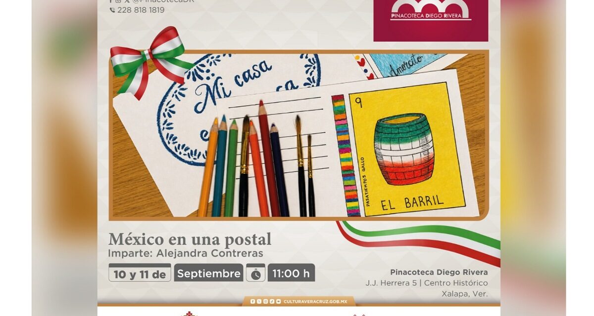 Taller de postales ilustradas en la Pinacoteca Diego Rivera