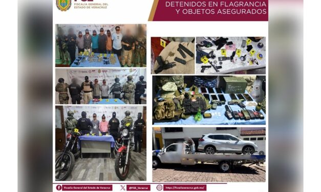 51 cateos en 33 municipios de Veracruz dejan 42 detenidos y fortalecen acciones contra el delito
