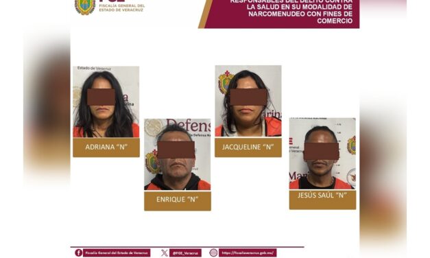 Prisión preventiva a cuatro personas por presunto narcomenudeo en Orizaba