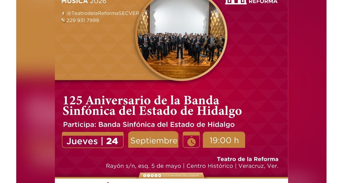 Concierto de la Banda Sinfónica del Estado de Hidalgo en el Teatro de la Reforma