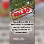Aclara Gobierno Municipal: Lluvias del sábado no inundaron Puerto Esmeralda