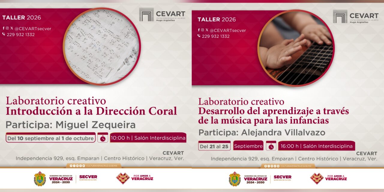 Talleres gratuitos musicales y pedagógicos en el CEVART