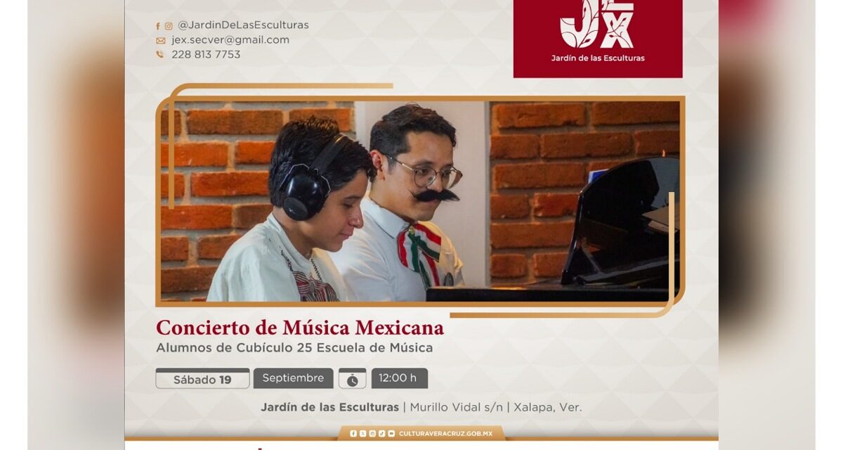 Cubículo 25 realizará recital musical en el Jardín de las Esculturas de Xalapa