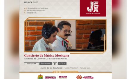 Cubículo 25 realizará recital musical en el Jardín de las Esculturas de Xalapa