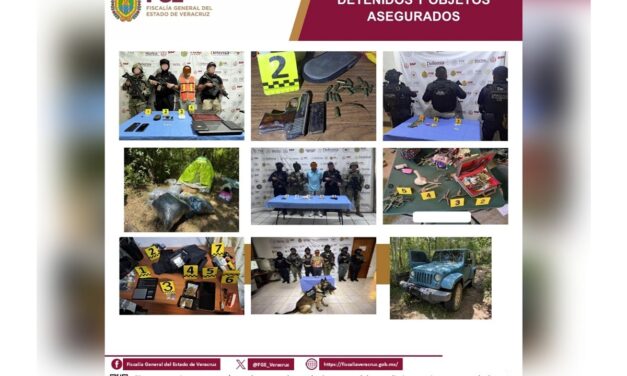 39 cateos en 33 municipios de Veracruz dejan 47 detenidos y fortalecen acciones contra el delito