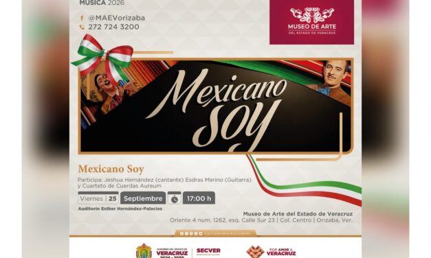 Asiste al concierto Mexicano soy, en el Museo de Arte del Estado de Veracruz