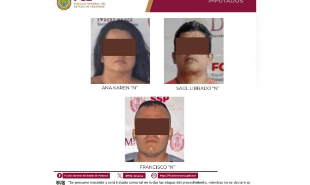 Tres presuntos responsables de secuestro y extorsión en Xalapa enfrentan prisión preventiva oficiosa
