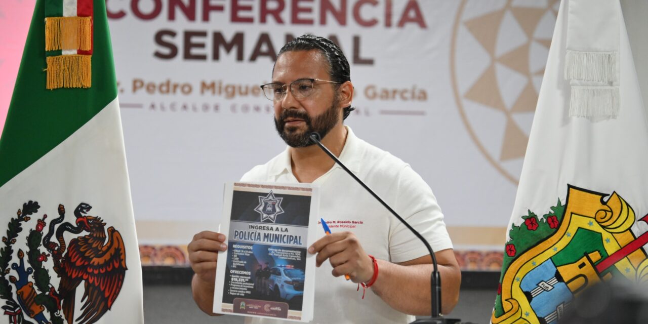 Refuerza Pedro Miguel Rosaldo convocatoria para incorporar nuevos policías municipales