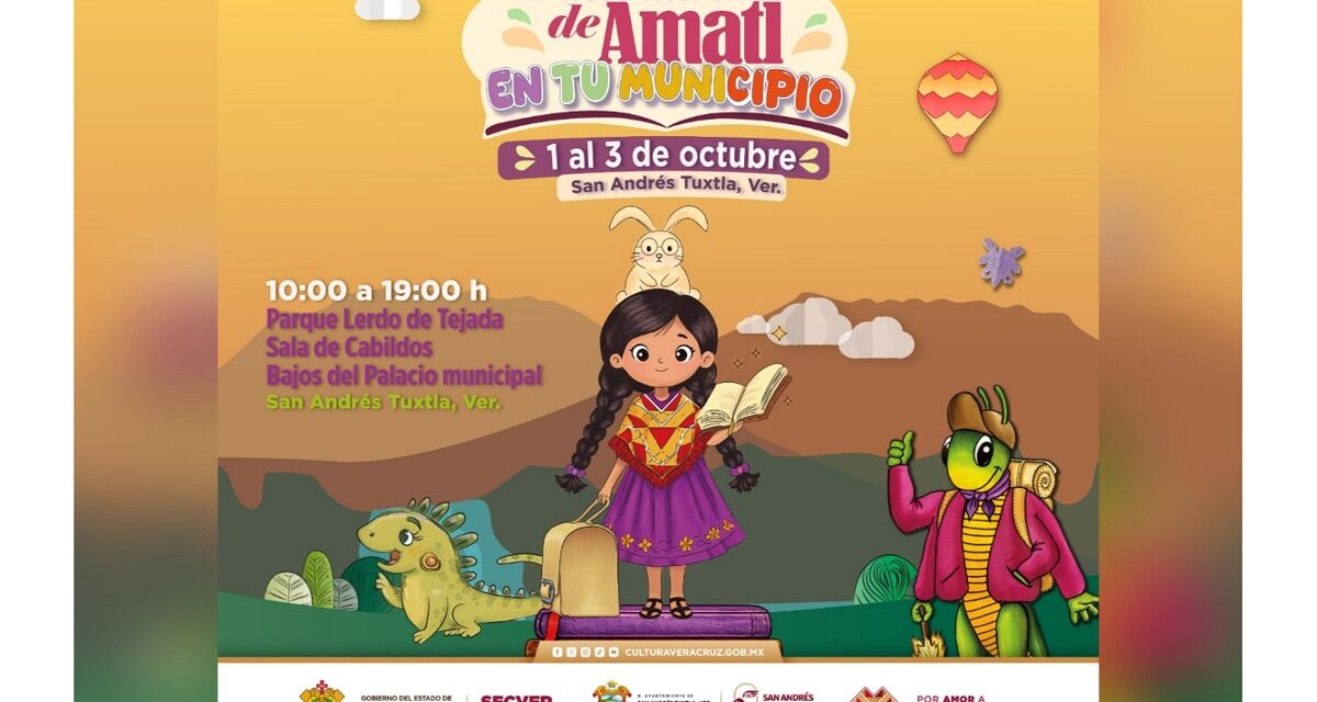 Conoce las actividades que ofrece el Paseo literario de Amatl en San Andrés Tuxtla