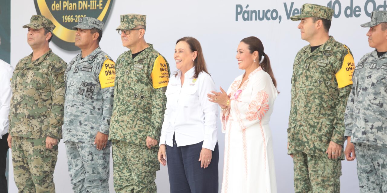 Conmemora Rocío Nahle 60 años del Plan DN-III-E y reconoce solidaridad ante inundaciones