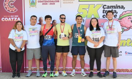 Reúne carrera 5K a 400 participantes en favor de la salud mental en Coatzacoalcos