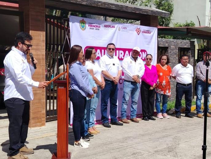 Inaugura CAEV línea de conducción de agua potable en Naranjos; beneficiará a más de 500 familias