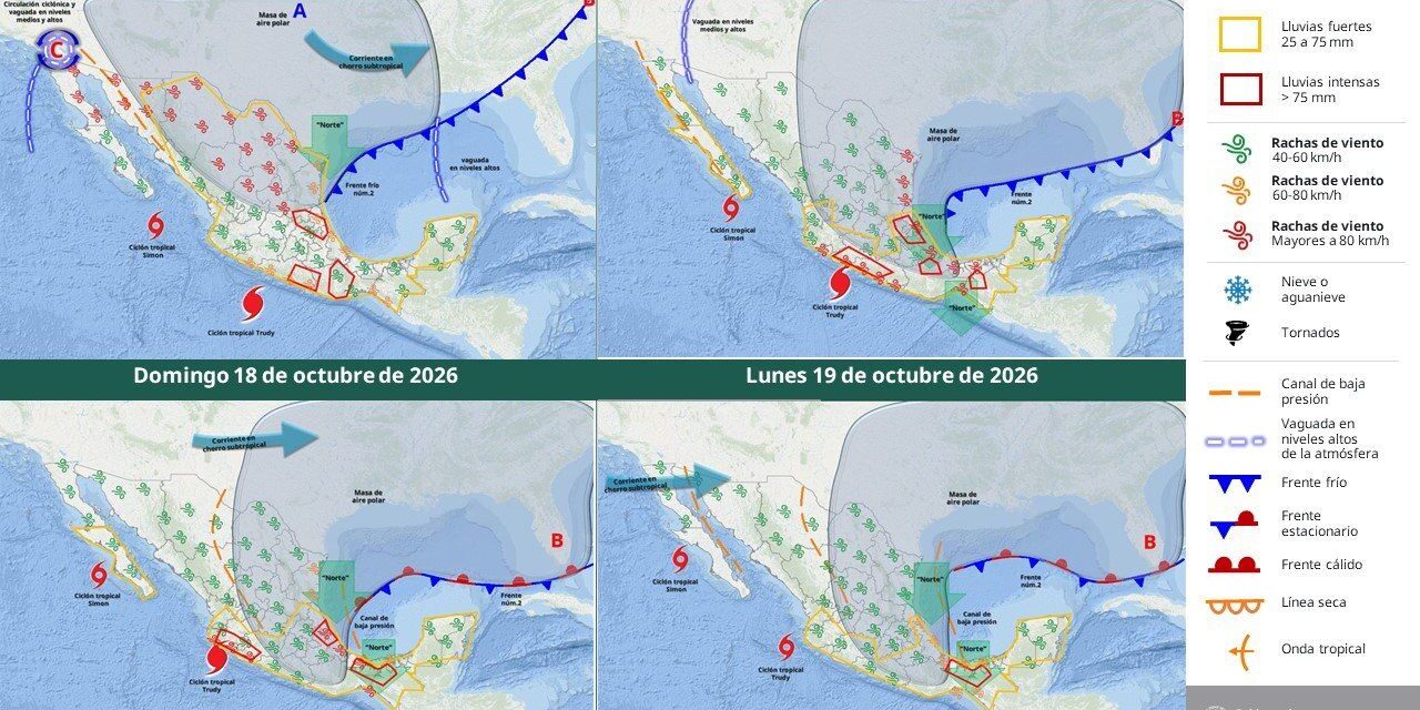 Mantiene Veracruz Alerta Gris por lluvias intensas y evento de Norte: SPC