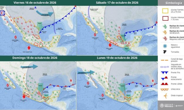 Mantiene Veracruz Alerta Gris por lluvias intensas y evento de Norte: SPC