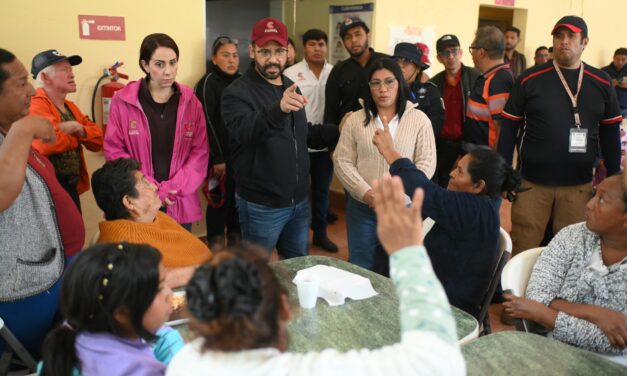 Pedro Miguel Rosaldo García supervisa albergues; brindan atención a personas afectadas por Frente Frío 2