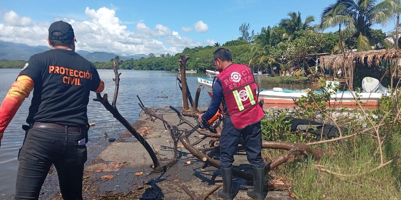 SSP brinda asistencia a familias afectadas por lluvias en el sur de Veracruz