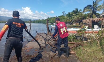 SSP brinda asistencia a familias afectadas por lluvias en el sur de Veracruz