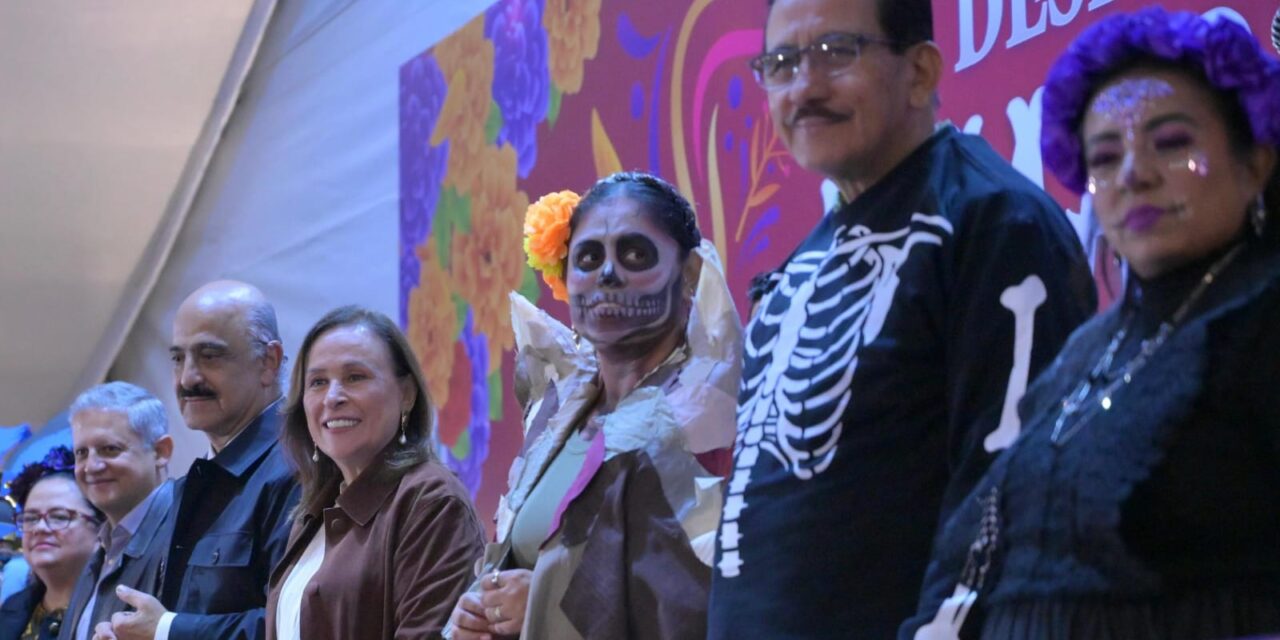 Entre ánimas y leyendas, veracruzanos dan vida al Mictlán con Desfile Monumental