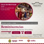Ciclo de recitales musicales durante octubre, en el Centro Cultural Casa Principal