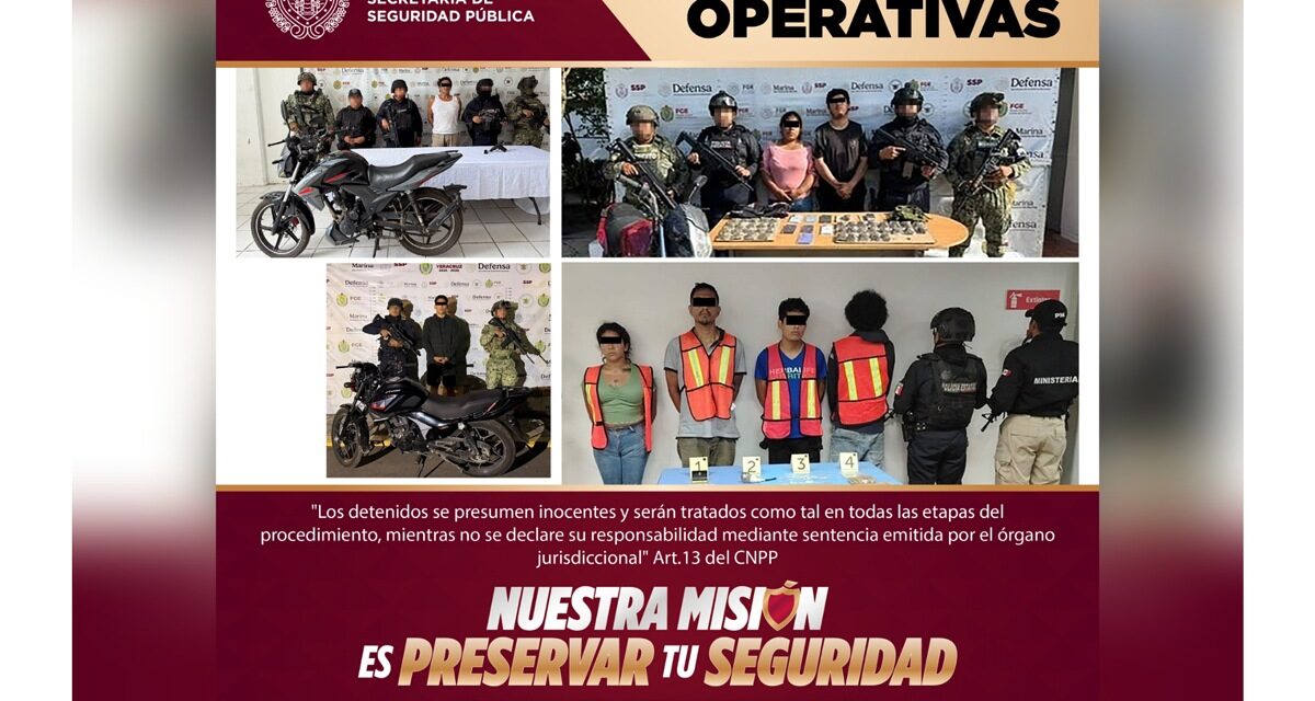 Resultados 7 y 8 de octubre: 30 personas detenidas y el aseguramiento de 170 dosis de presuntas sustancias ilícitas