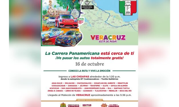 Veracruz y Xalapa, puntos clave de la Carrera Panamericana