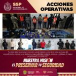 En operativos, aseguramiento de 127 dosis de presuntas sustancias ilícitas y la recuperación de 23 vehículos