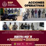 En operativos, aseguramiento de alrededor de 300 dosis de presuntas sustancias ilícitas y recuperación de 16 vehículos