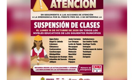 Gobierno del Estado suspende clases en 28 municipios ante efectos del FF2