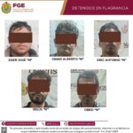 En Jáltipan, cinco detenidos en flagrancia con armas, presunta droga y equipo táctico como resultado de despliegue operativo