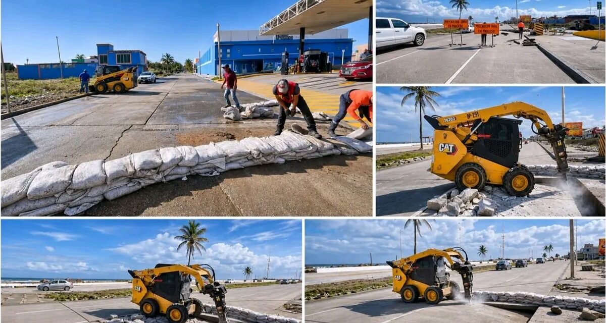 Reducirán tiempos de traslado e impacto por lluvias con mantenimiento de calles en Coatzacoalcos