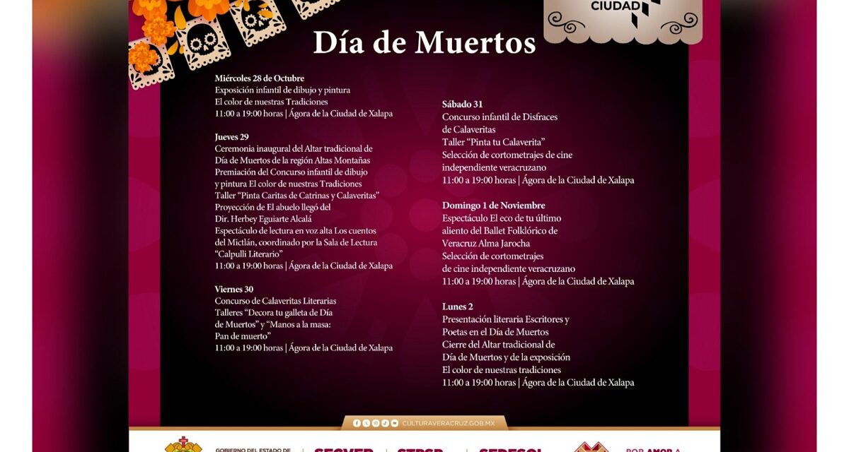 Disfruta de las celebraciones de Día de Muertos con una gran oferta cultural en el Ágora de la Ciudad