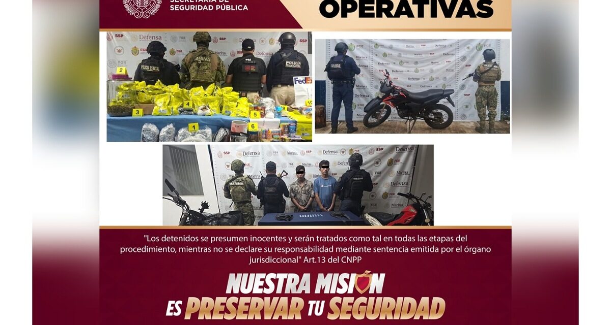 Aprehenden a 38 personas y decomisan más de 200 dosis de sustancias ilícitas: SSP