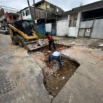 Avanza programa de rehabilitación urbana y atención a socavones en Coatzacoalcos