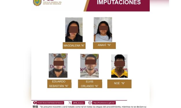 Cinco imputados por extorsión enfrentan procesos penales en Veracruz