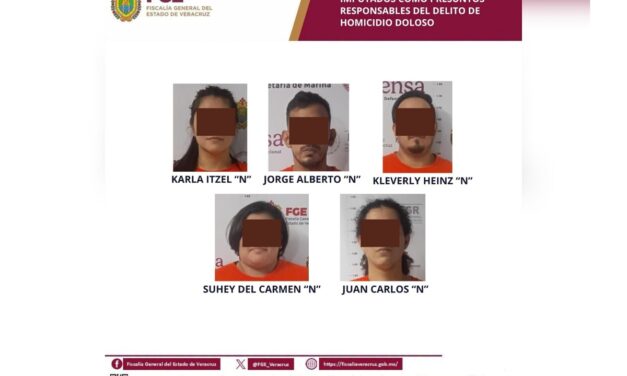 Prisión preventiva para cinco imputados por presunta participación en homicidio doloso en Coatzacoalcos