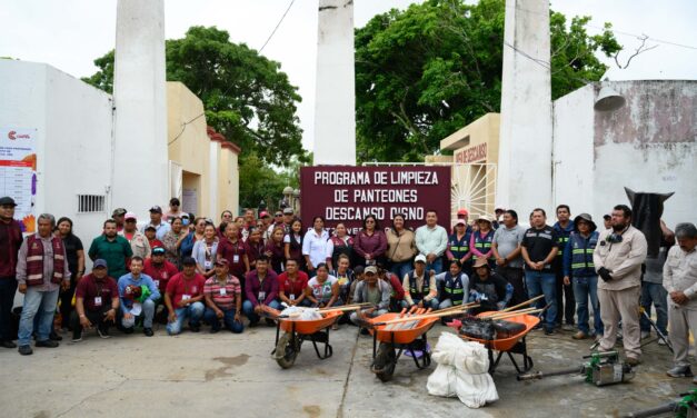 Arranca en Coatzacoalcos el programa “Descanso Digno; Espacios Limpios, Recuerdos Vivos”